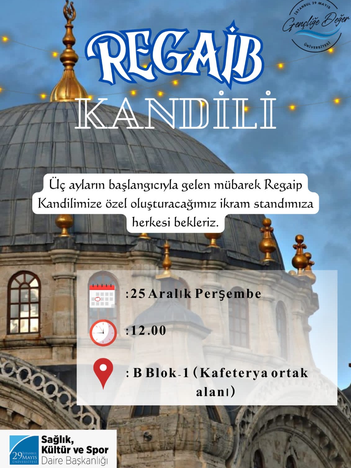 Regaip Kandili İkram Standı